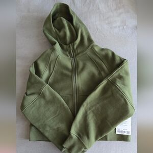 NWT Lululemon Scuba Oversized Full Zip Ether Green XS/S w LULU Shopping Bag